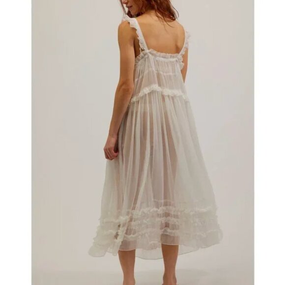 FREE PEOPLE NWT Moon Phase Midi Slip / Ivory - small - Picture 5 of 8